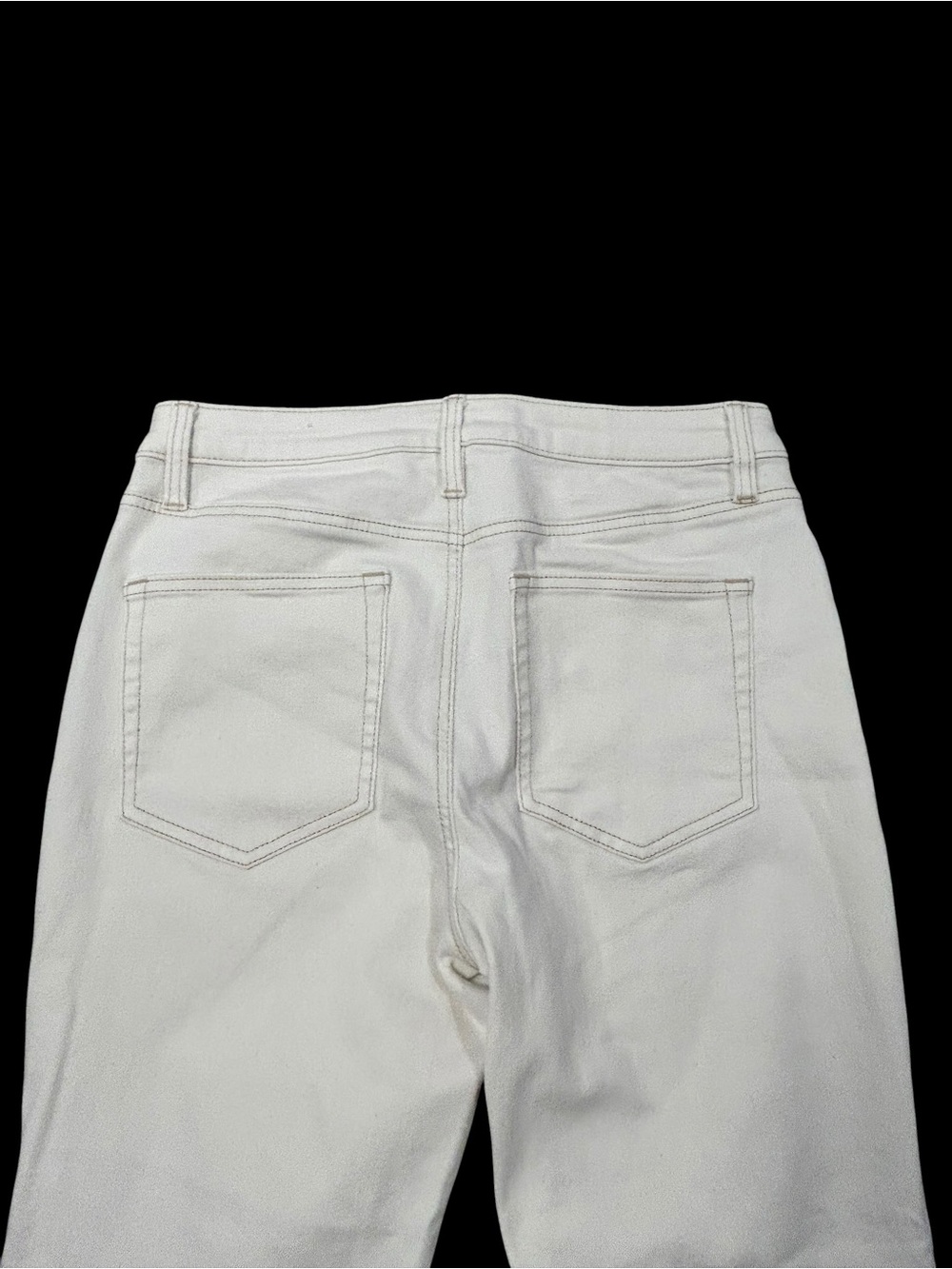 Tommy Bahama Indigo Palms Mid Rise Crop Mini Bootcut Off-White Jeans Women 8/27 - Picture 3 of 11